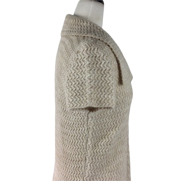 St. Ambecco Italian Wool Blend Long Cream Sweater, Medium - Picture 4 of 9